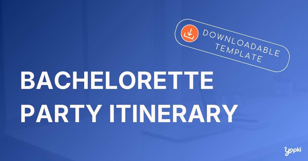 bachelorette itinerary template