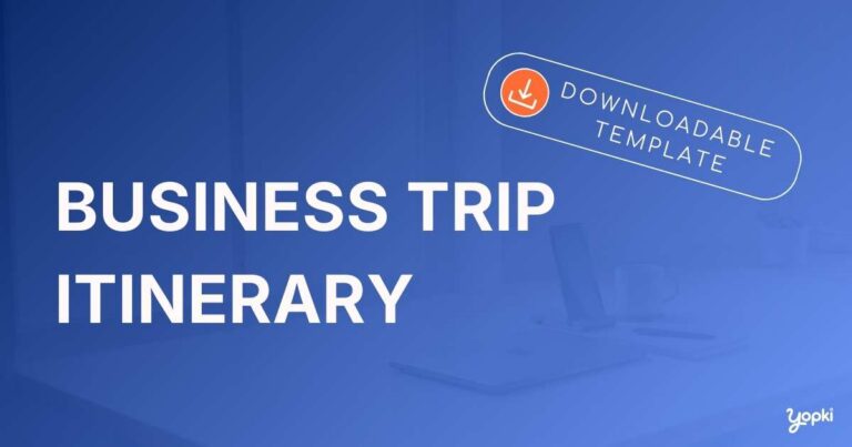 business trip itinerary template
