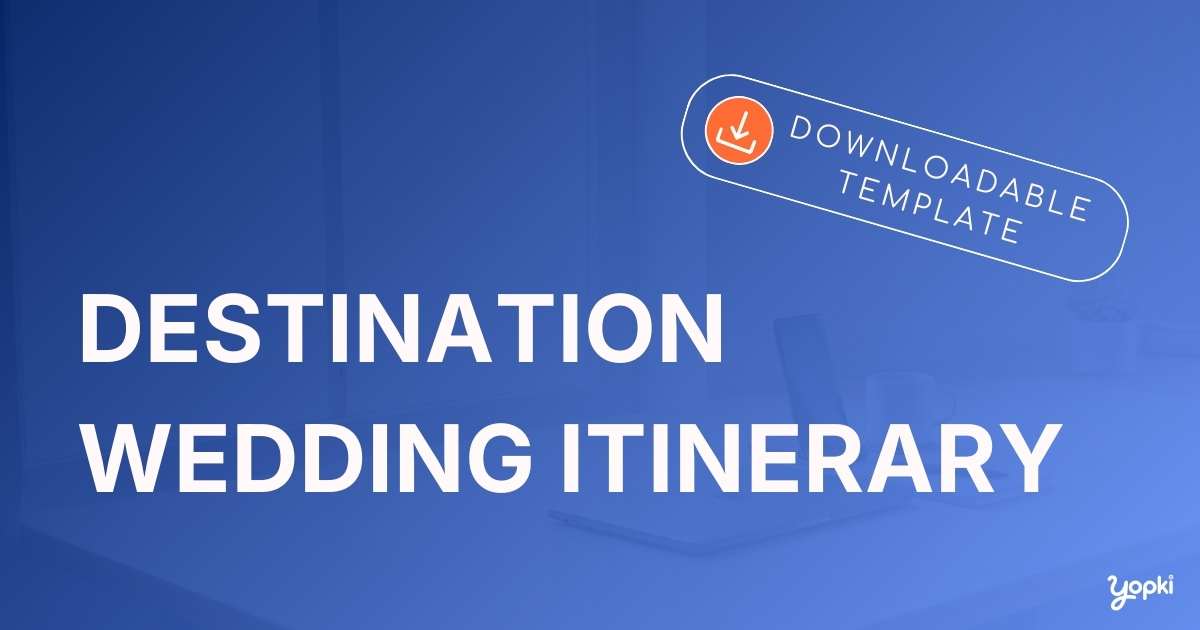 destination wedding itinerary template