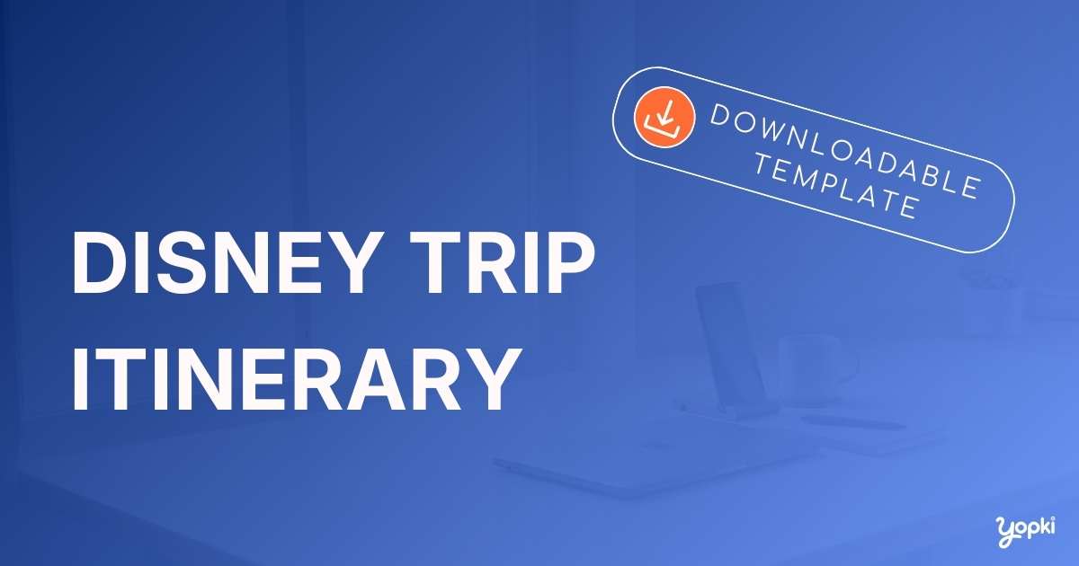 disney itinerary template