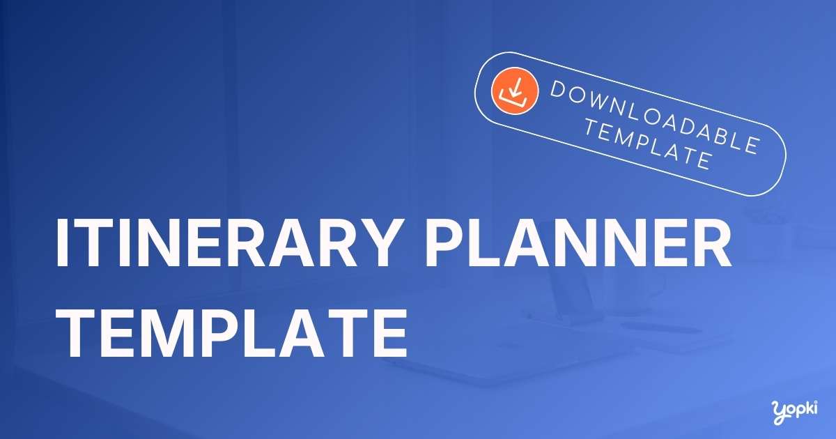 itinerary planner template