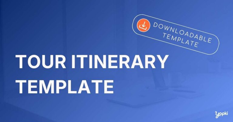 tour itinerary template