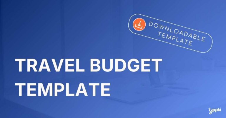 travel budget template