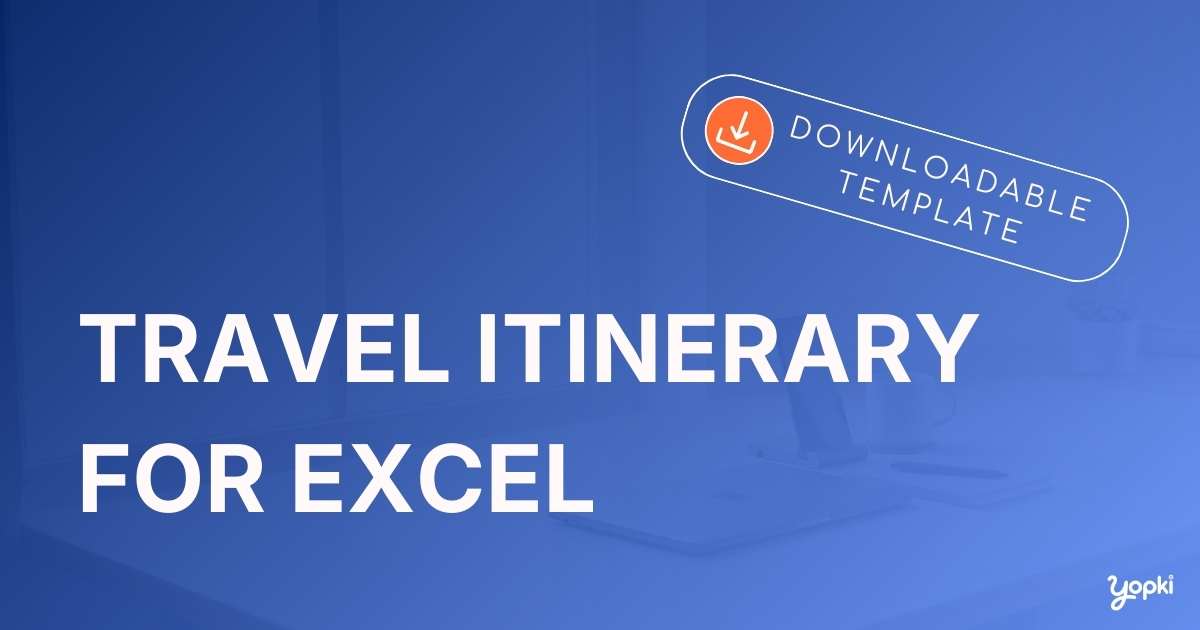 travel itinerary template excel