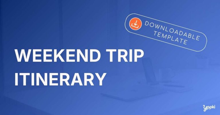 weekend itinerary template